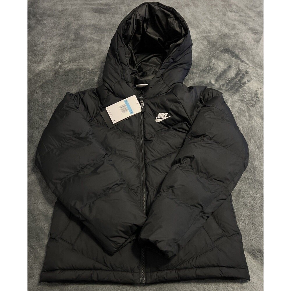 Medium Kids Nike Sportswear Synthetic-Fill Hooded Jacket Black DX1264